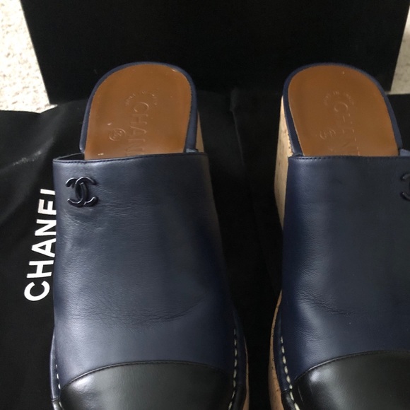 Chanel Mule Blue/Black size 10 - Picture 2 of 7